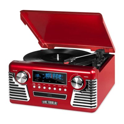 50's Retro 3-Speed Turntable with Stereo