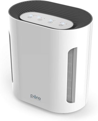 Pure Enrichment PureZone 3-in-1 True HEPA Air Purifier - 3 Speeds Plus UV-C Air Sanitizer - Eliminates Dust, Pollen, Smoke, Household Odors