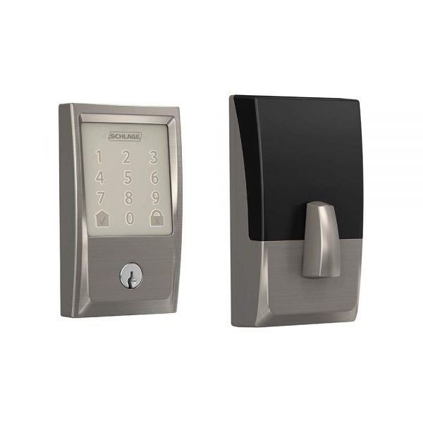 Schlage Encode Smart WiFi Deadbolt with Century Trim in Satin Nickel (BE489WB CEN 619)