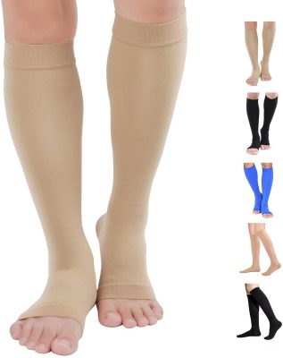 knee high zippered compression socks