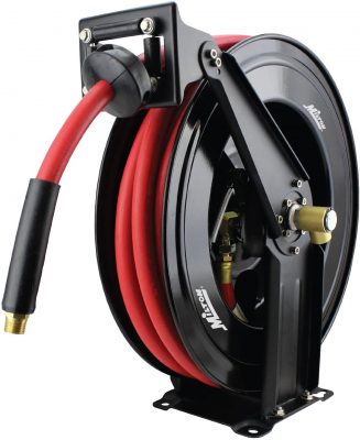 retractable air hose reel with hose