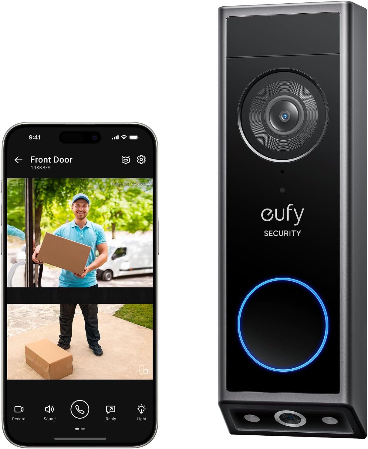 Video doorbell camera product photo